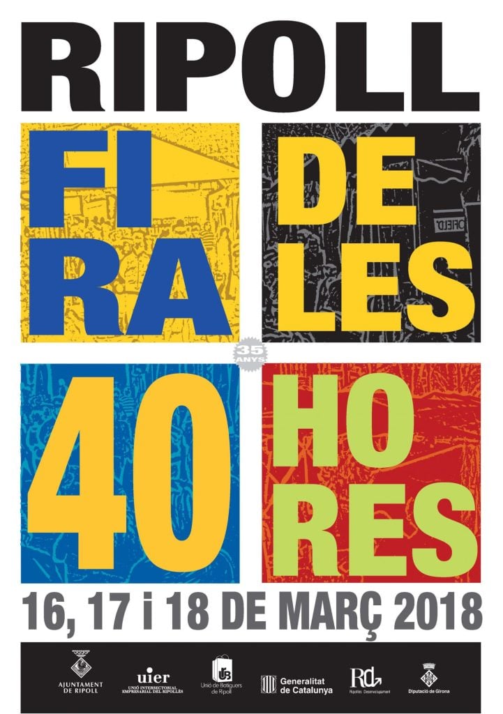 Cartell de Fira de les 40 hores a Ripoll