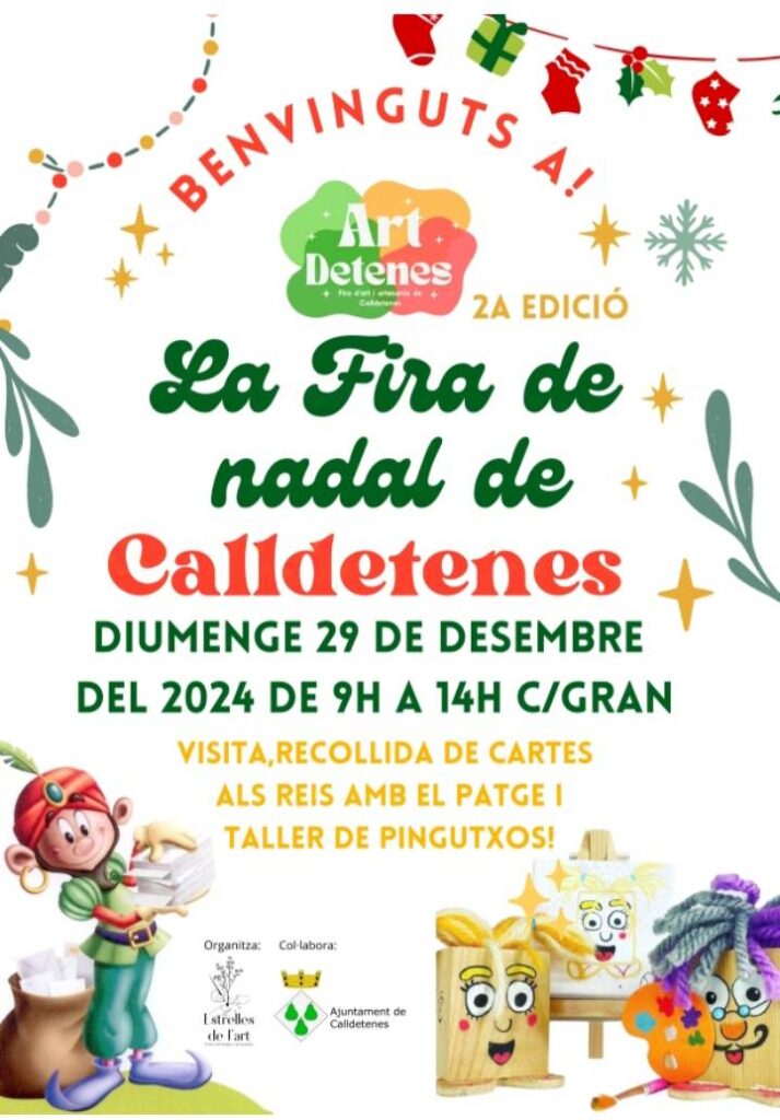 Cartell de Fira de Nadal a Calldetenes