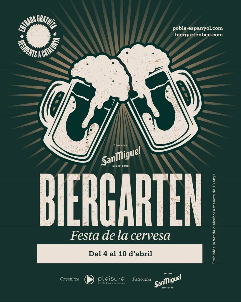 Cartell de Biergarten al Poble Espanyol