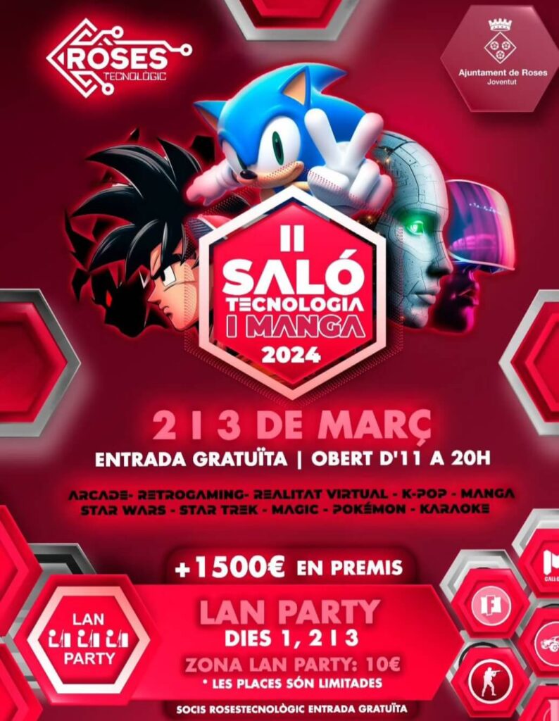 Cartell de Saló Tecnologia i Manga a Roses
