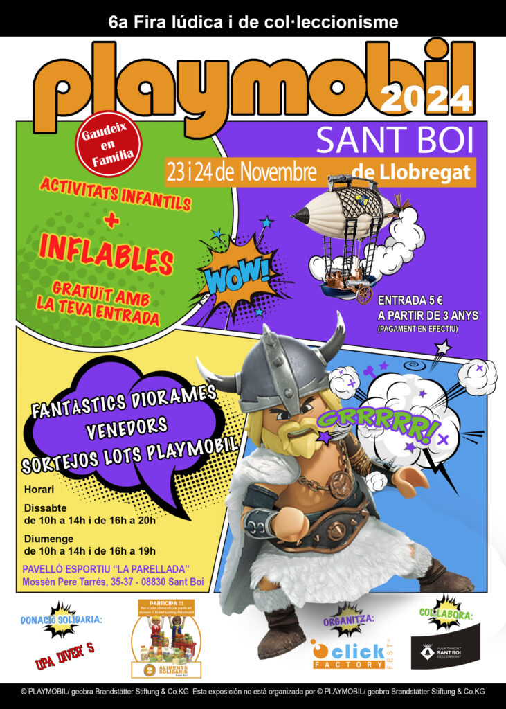 Cartell de Fira del Playmobil a Sant Boi