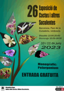Exposició de cactus i suculentes a barcelona cartell 2023 min