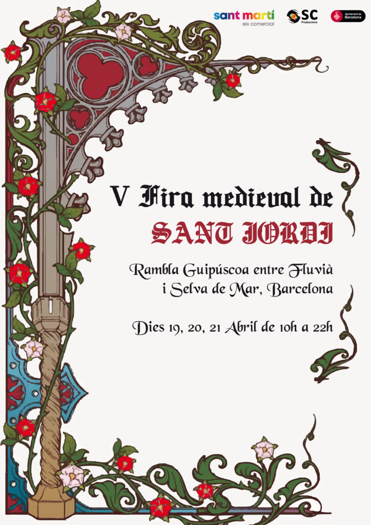 Cartell de Fira Medieval de Sant Jordi a Barcelona