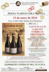 Festa vi jove i oli novell a sant jaume dels domenys 2016