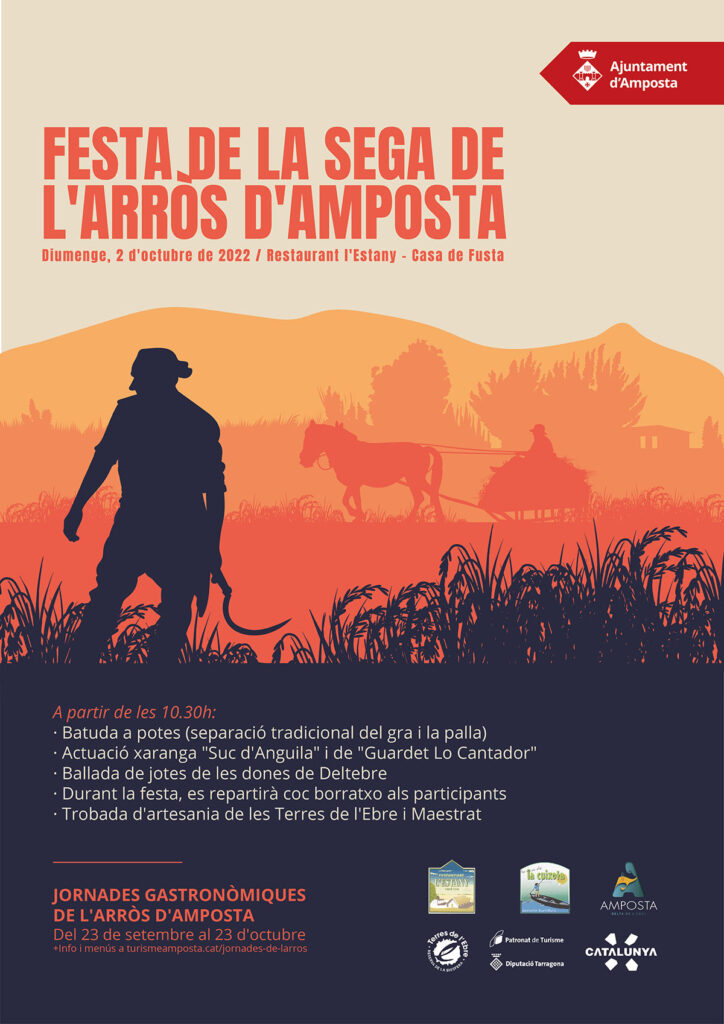 Cartell de Festa de la Sega de l’arròs a Amposta