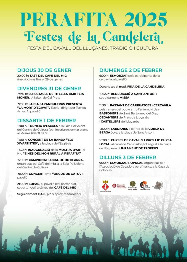 Cartell de Festes i Fires de la Candelera a Perafita