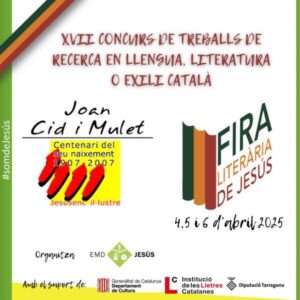 Fira literaria joan cid i mulet a tortosa concurs 2025