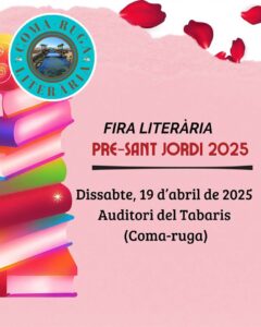 Fira literaria pre sant jordi a comarruga cartell 2025