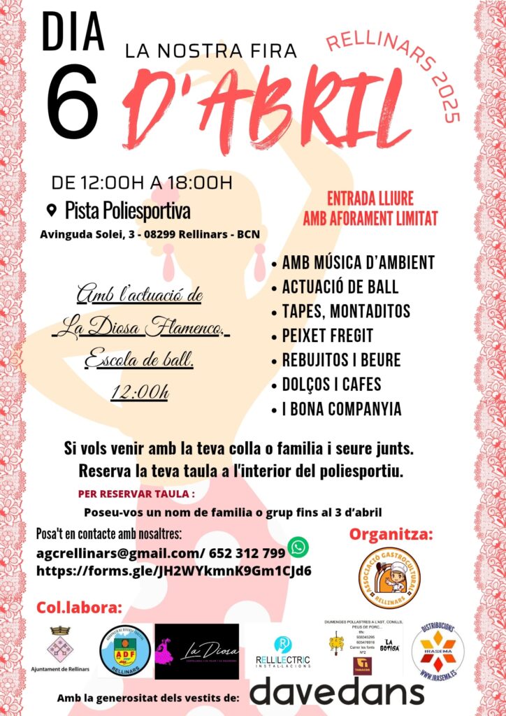 Cartell de Fira d’Abril a Rellinars