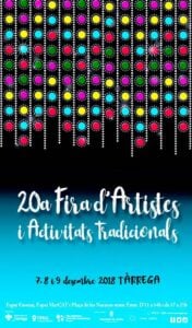 Fira dartistes i activitats tradicionals a tarrega cartell 2018