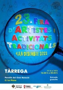Fira dartistes i activitats tradicionals a tarrega cartell 2022