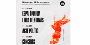 Fira dentitats al passeig lluis companys de barcelona cartell