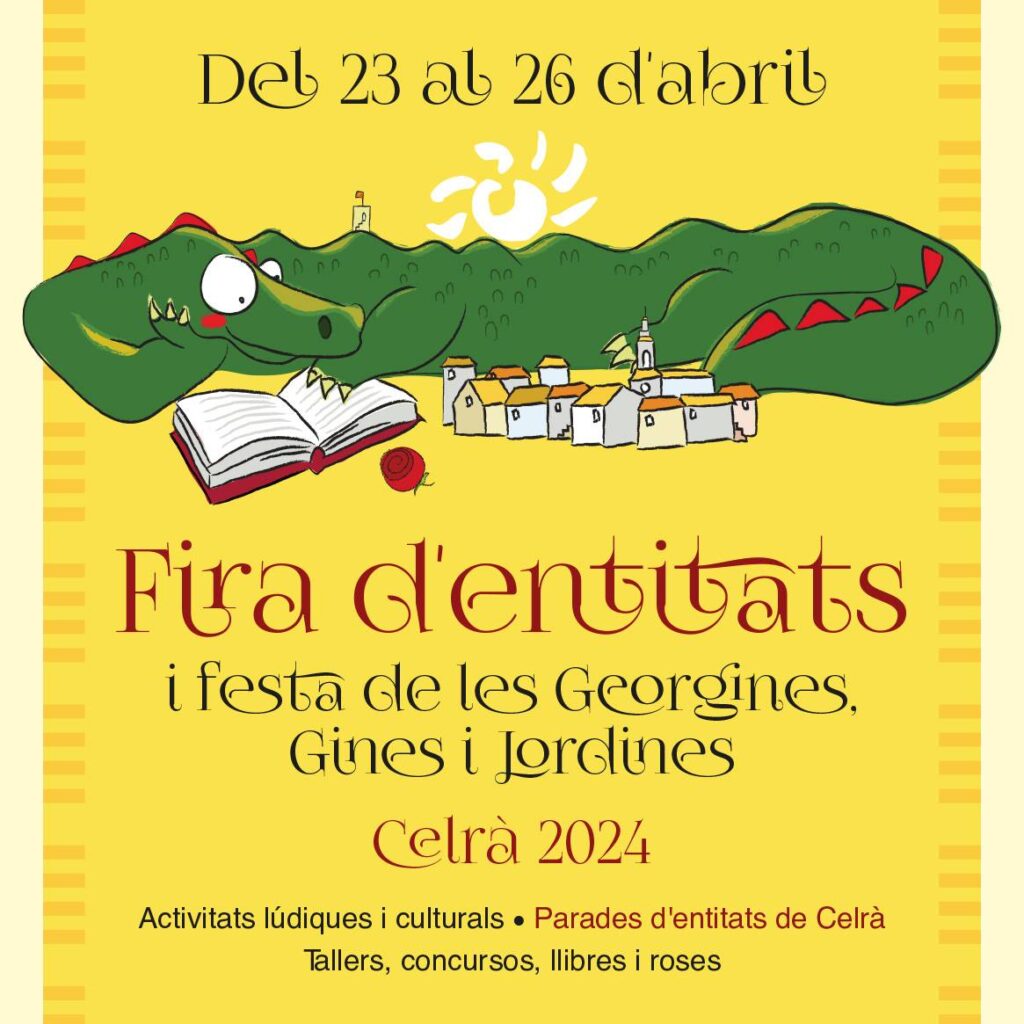 Cartell de Fira d’Entitats i Sant Jordi a Celrà