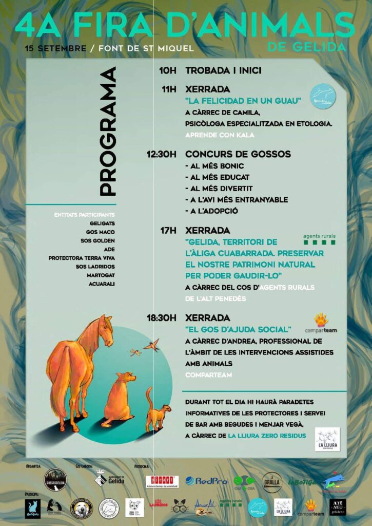 Cartell de Fira d’Animals a Gelida