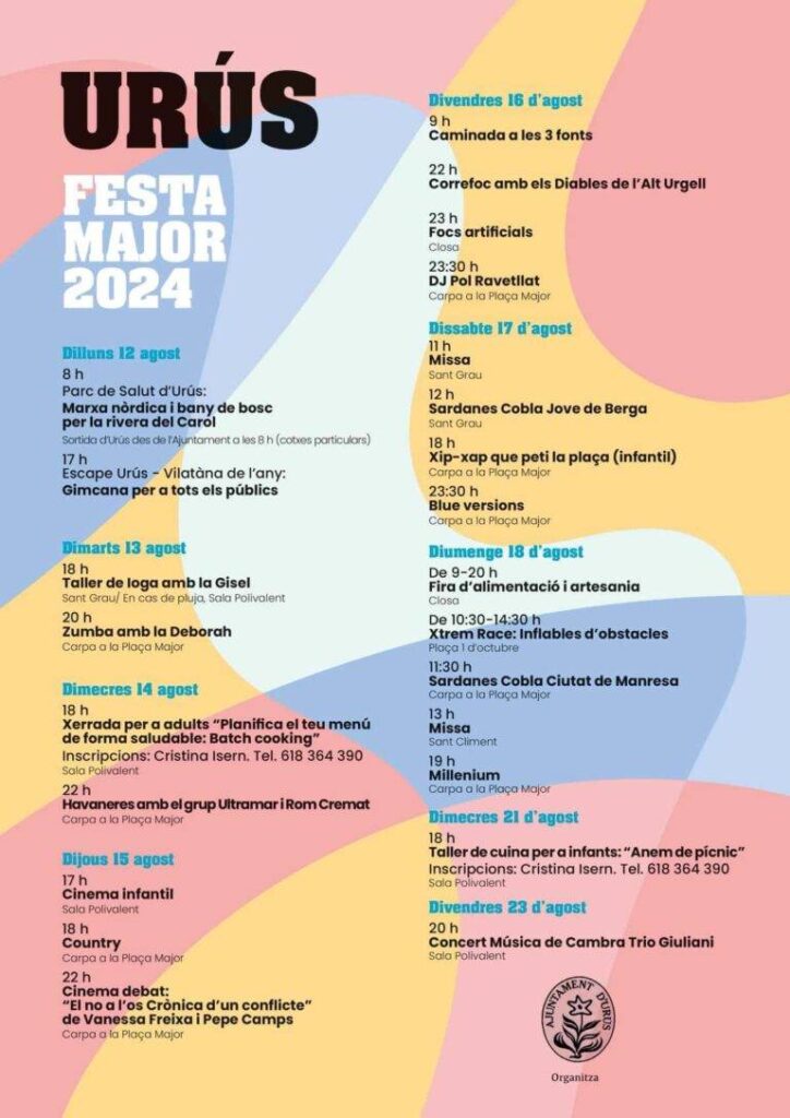 Cartell de Fira d’artesania i alimentació a Urús