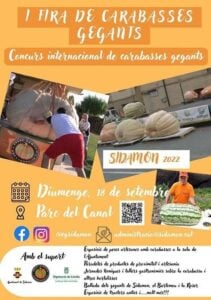 Fira de carabasses gegants sidamon cartell 2022 min
