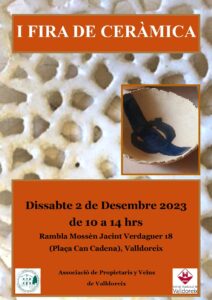 Fira de caramica a valldoreig cartell 2023