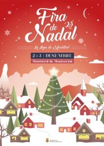 Fira de nadal a monistrol de montserrat cartell 2023