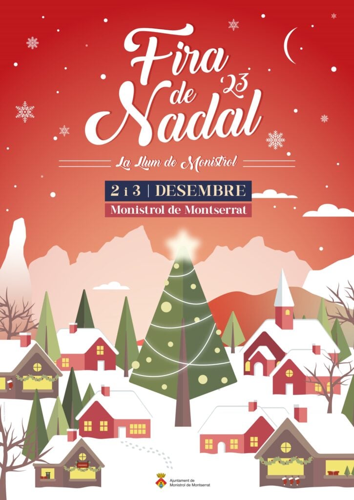Cartell de Fira de Nadal a Monistrol de Montserrat