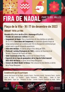 Fira de nadal a parets del valles cartell 2023 min