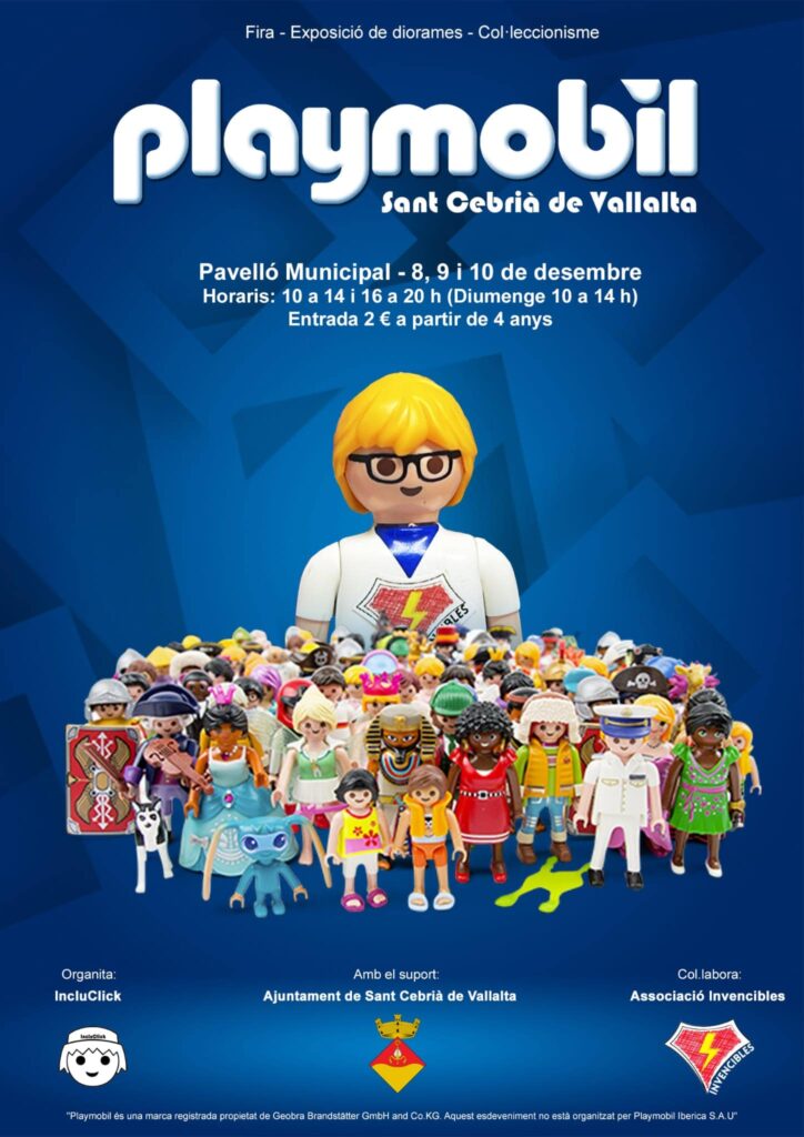 Cartell de Fira de Playmobil a Sant Cebrià de Vallalta