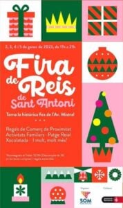Fira de reis de sant antoni a lavinguda mistral cartell 2023