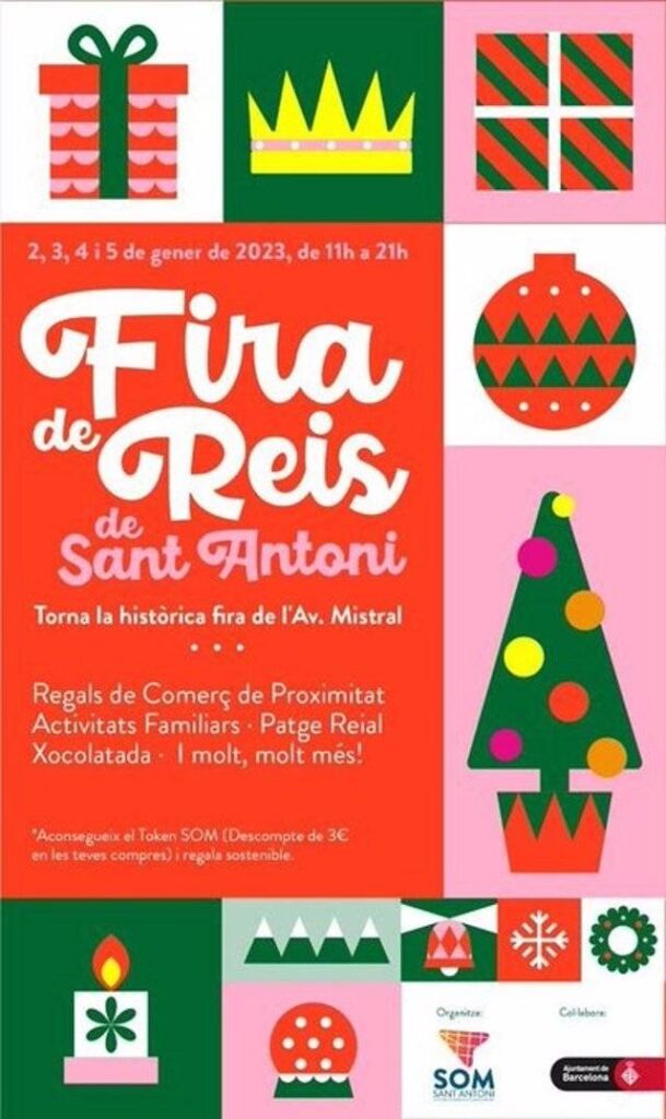 Cartell de Fira de Reis de Sant Antoni a l’Avinguda Mistral