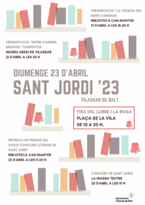 Fira de sant jordi a vilassar de dalt cartell 2023