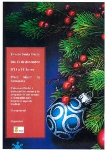 Fira de santa llucia a camarasa cartell 2019