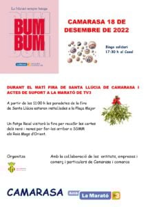 Fira de santa llucia a camarasa cartell 2022