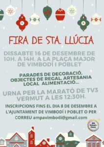 Fira de santa llucia a vimbodi i poblet cartell 2023 min