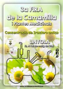 Fira de la camamilla i dels tractors antics a linyola cartell 2016 min