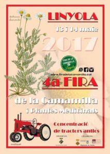 Fira de la camamilla i dels tractors antics a linyola cartell 2017 min