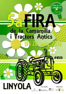 Fira de la camamilla i dels tractors antics a linyola cartell 2018 min