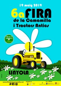 Fira de la camamilla i dels tractors antics a linyola cartell 2019 min