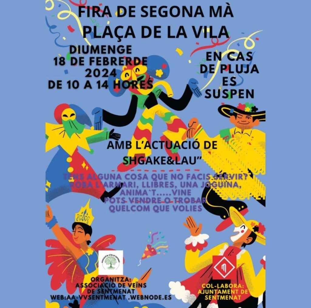 Cartell de Fira de segona mà a Sentmenat