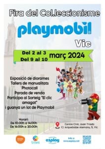 Fira del colleccionisme playmobil a vic cartell 2024