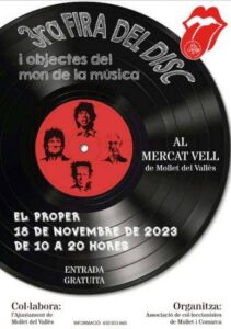 Fira del disc a mollet del valles cartell 2023 min