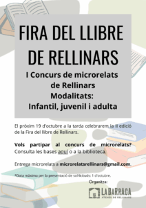 Fira del llibre a rellinars cartell 2024