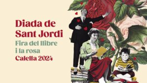 Fira del llibre i la rosa a calella cartell 2024