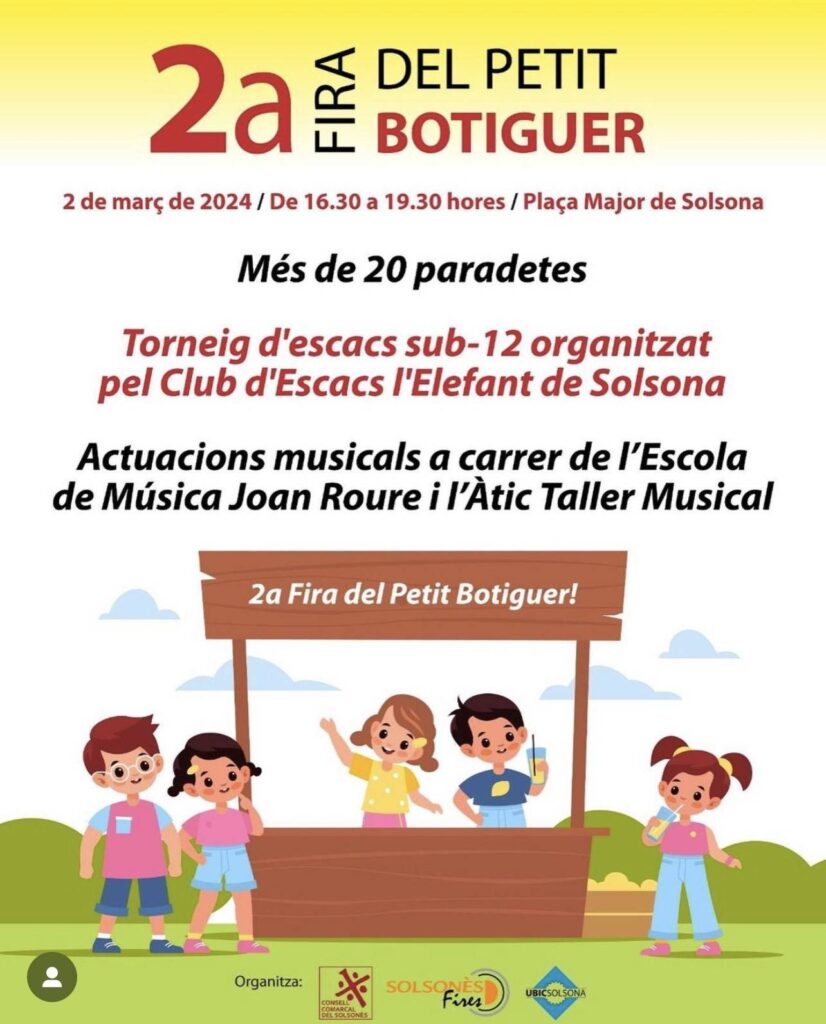 Cartell de Fira del Petit Botiguer a Solsona
