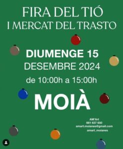 Fira del tio i mercat del trasto a moia cartell 2024