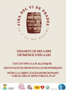 Fira del vi a prades cartell 2024