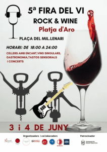 Fira del vi rock wine a platja daro cartell 2024