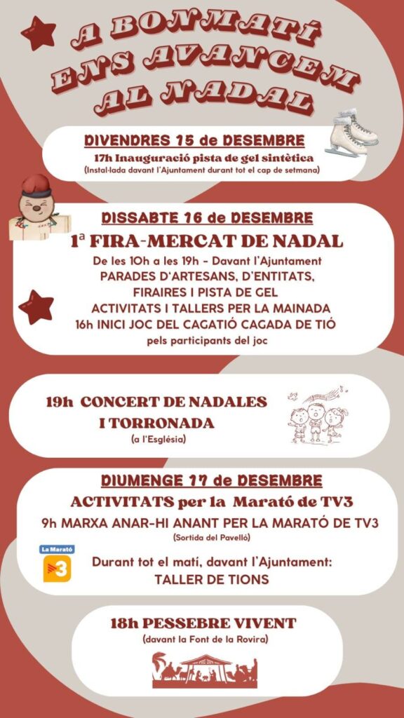 Cartell de Fira – Mercat de Nadal a Sant Julià del Llor i Bonmatí