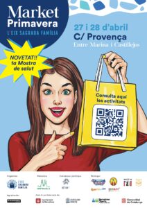 Market de primavera a sagrada familia cartell 2024