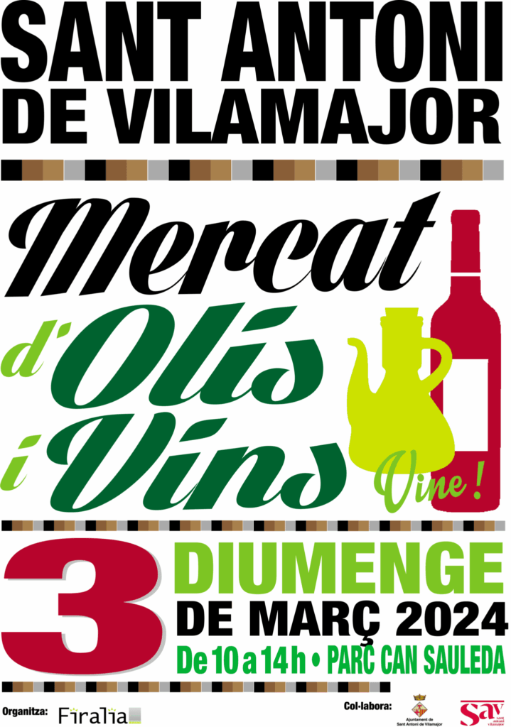 Cartell de Mercat d’Olis i Vins a Sant Antoni de Vilamajor