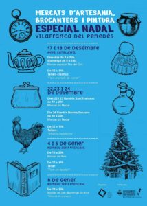 Mercat dartesania brocanters i pintura a vilafranca del penedes cartell