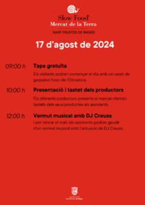 Mercat de la terra de sant fruitos de bages cartell 2024 min