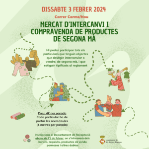 Mercat dintercanvi i comprevenda de productes de segona ma cartell 2024